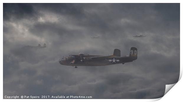 B25 - !2th USAAF - Show me the way to go home Print by Pat Speirs