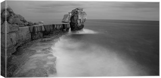 Portland Bill Seascapes in Black and white Canvas Print by Ian Middleton