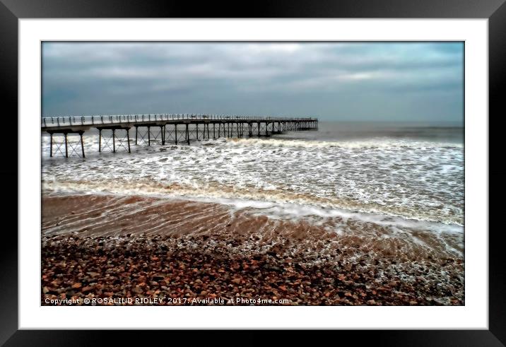 "MISTS ON THE HORIZON AT SALTBURN PIER" Framed Mounted Print by ROS RIDLEY