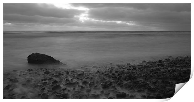 Ballyconnigar Strand at dawn Print by Ian Middleton
