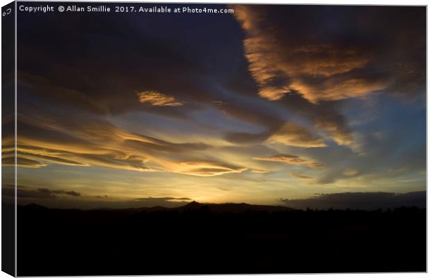 Sunset Bennachie Canvas Print by Allan Smillie