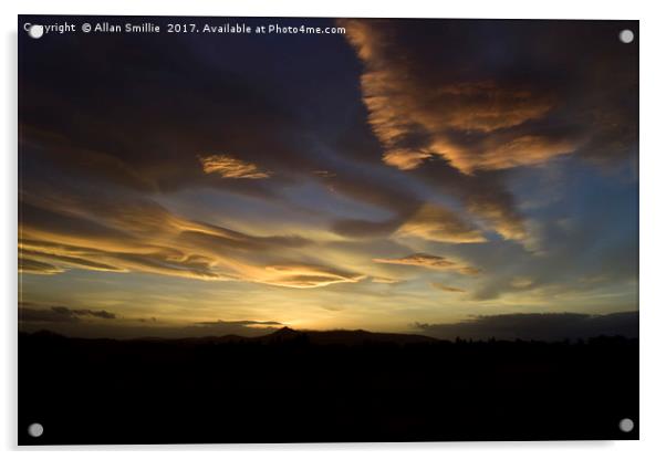 Sunset Bennachie Acrylic by Allan Smillie