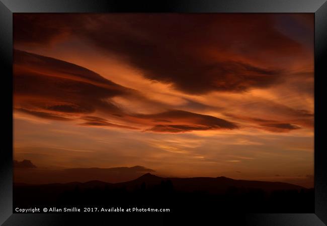 Sunset Bennachie Framed Print by Allan Smillie