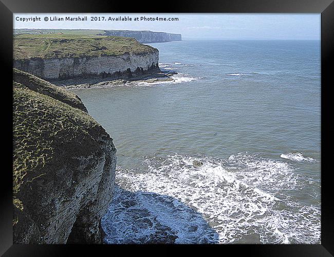 North Yorkshire Coastline.  Framed Print by Lilian Marshall