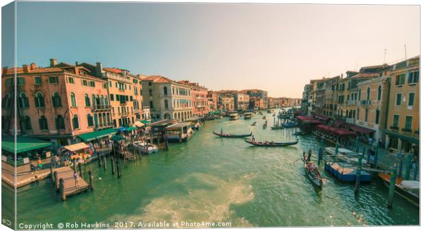 Grand Canal of Venice  Canvas Print by Rob Hawkins