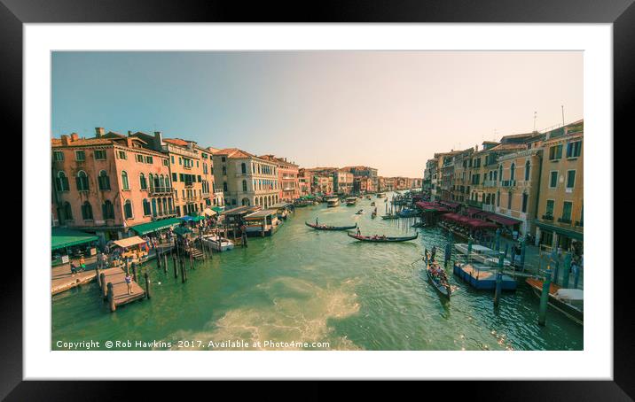Grand Canal of Venice  Framed Mounted Print by Rob Hawkins