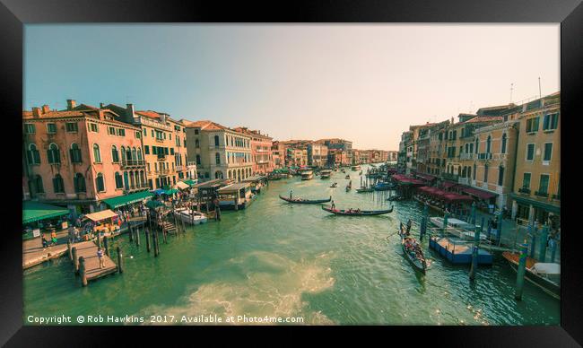 Grand Canal of Venice  Framed Print by Rob Hawkins