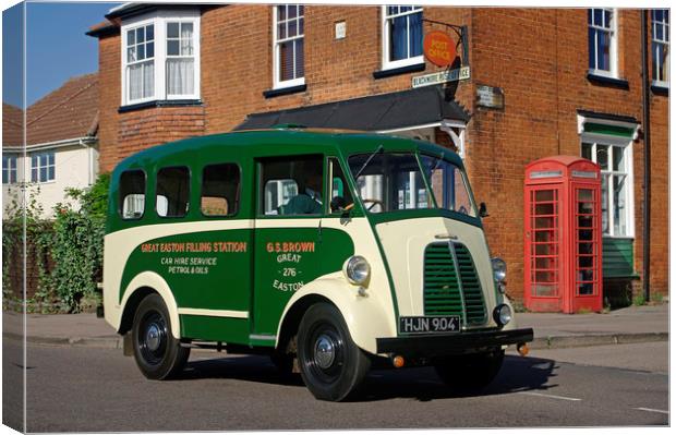 Morris J Type delivery van Canvas Print by Alan Barnes