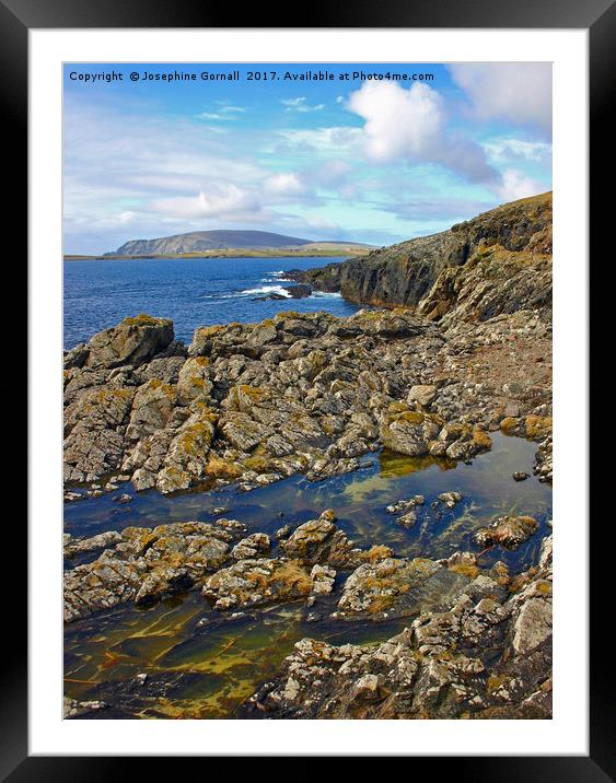 Coastal Forms at Sumburgh Head Framed Mounted Print by Josephine Gornall