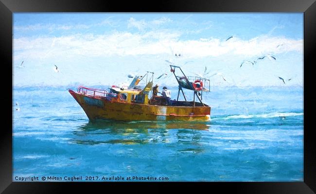 Argentine Fishing Boat Framed Print by Milton Cogheil