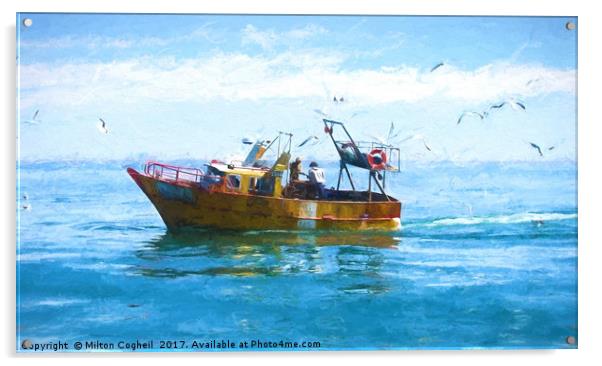 Argentine Fishing Boat Acrylic by Milton Cogheil
