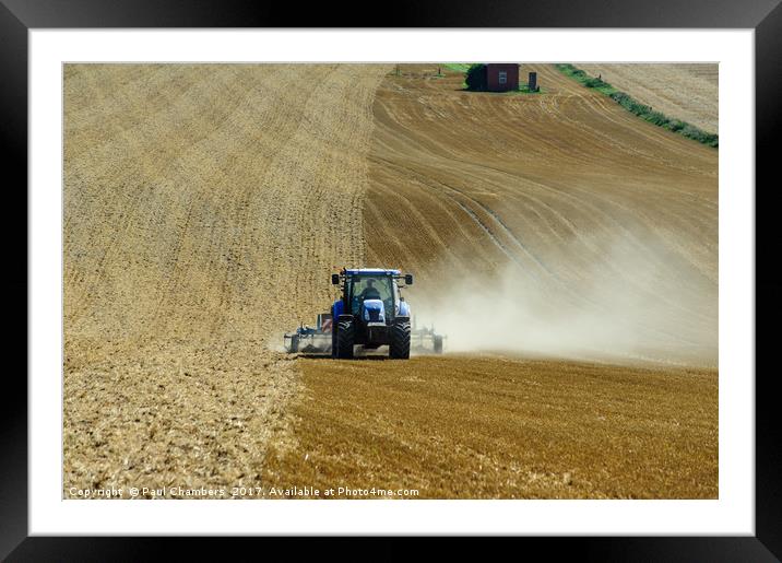 Grass Cutting Framed Mounted Print by Paul Chambers