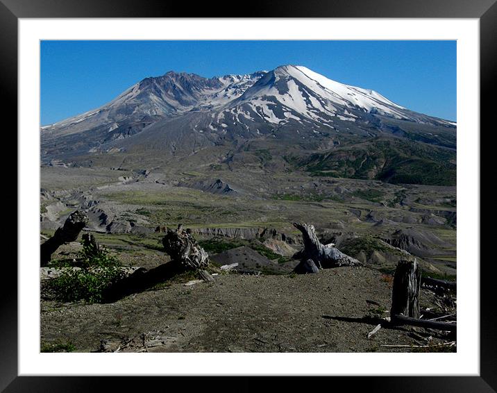 Mt. St. Helens Framed Mounted Print by Steve Bieberich
