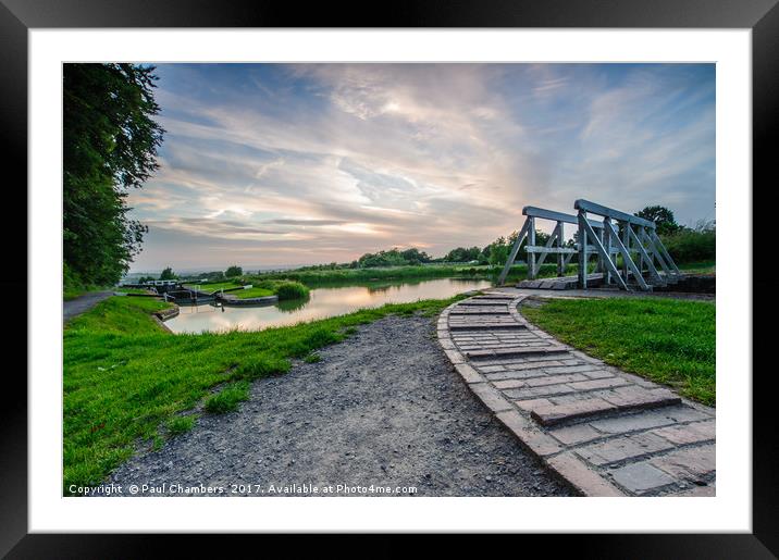 Caen Hill Locks Sunset Framed Mounted Print by Paul Chambers