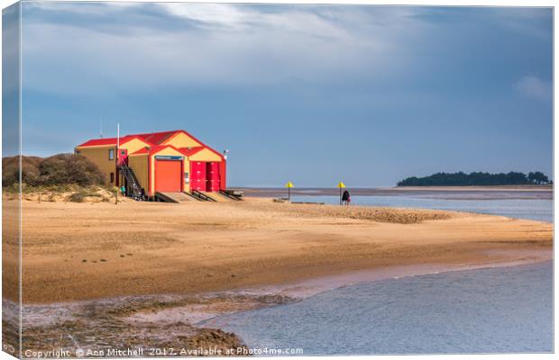 Wells Lifeboat Station North Norfolk Canvas Print by Ann Mitchell