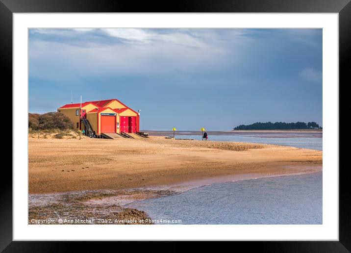 Wells Lifeboat Station North Norfolk Framed Mounted Print by Ann Mitchell