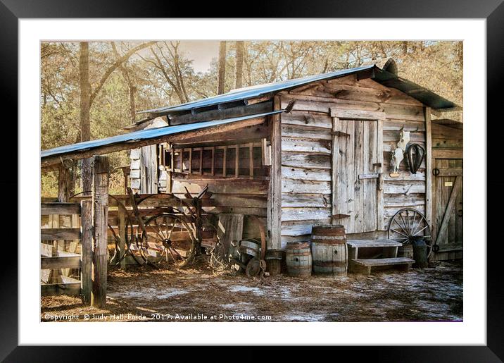 Outbuilding Framed Mounted Print by Judy Hall-Folde