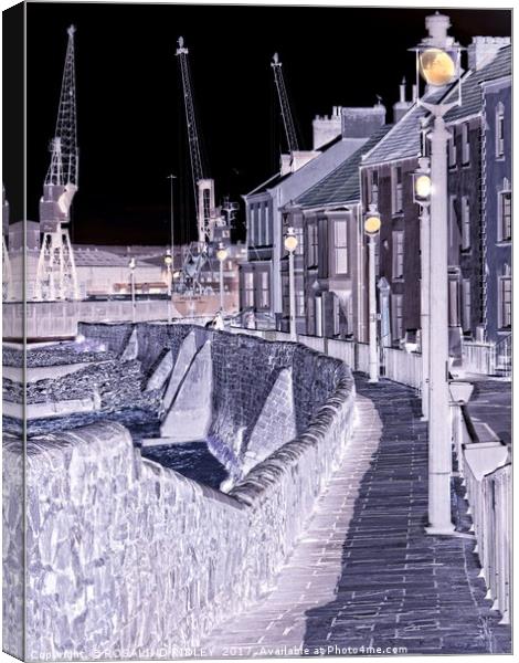 "ARTY NIGHT SHOT OF HARTLEPOOL HEADLAND" Canvas Print by ROS RIDLEY
