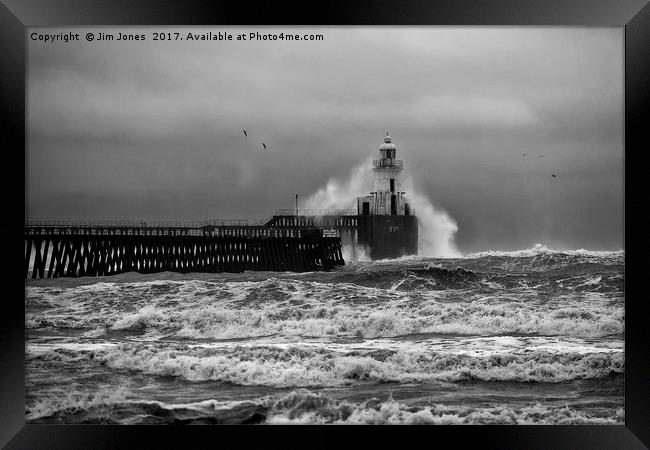 Storm in black and white Framed Print by Jim Jones