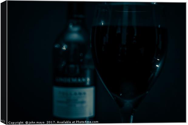 A glass of red, please. Canvas Print by john mayo