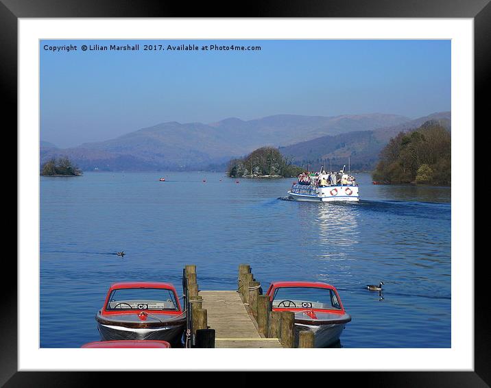 Bowness on Windermere Framed Mounted Print by Lilian Marshall