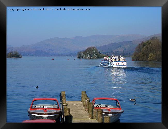 Bowness on Windermere Framed Print by Lilian Marshall