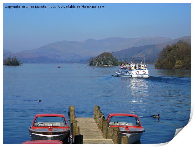 Bowness on Windermere Print by Lilian Marshall