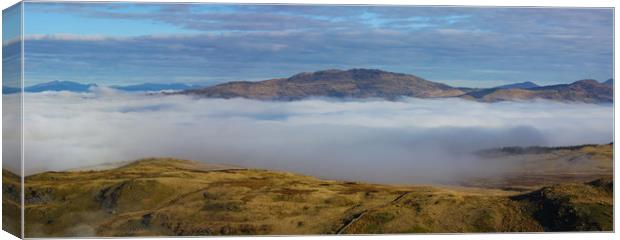 Fog in Snowdonia Canvas Print by Oxon Images