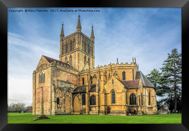 Pershore Abbey Framed Print by Mary Fletcher