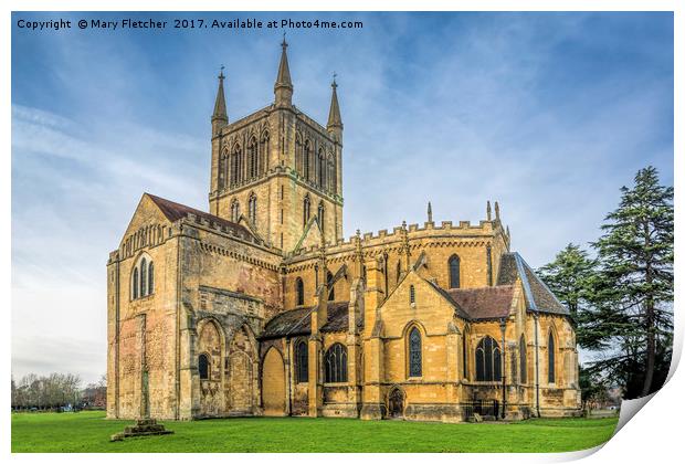 Pershore Abbey Print by Mary Fletcher