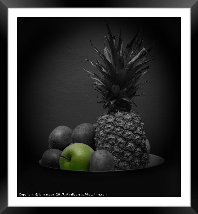 Fruit bowl Framed Mounted Print by john mayo