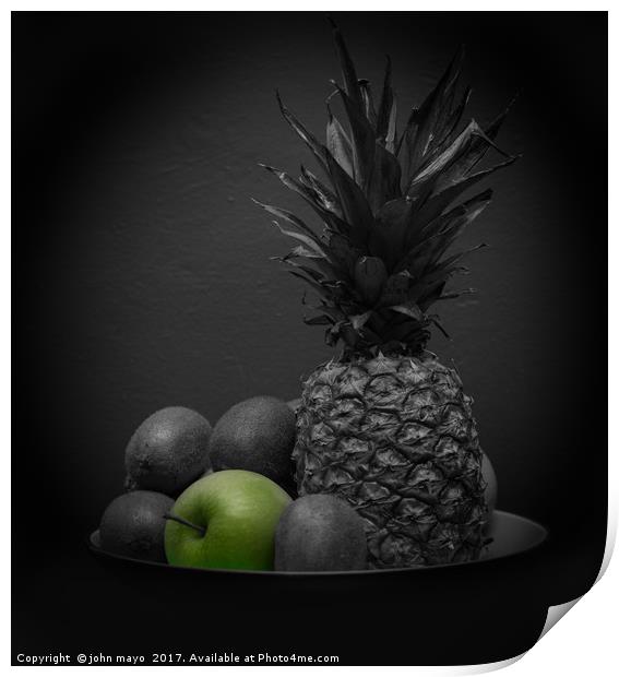 Fruit bowl Print by john mayo