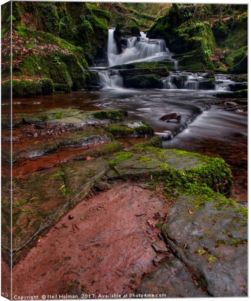 Brecon Beacons Waterfall  Canvas Print by Neil Holman