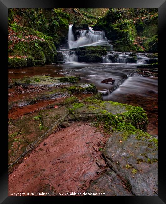 Brecon Beacons Waterfall  Framed Print by Neil Holman