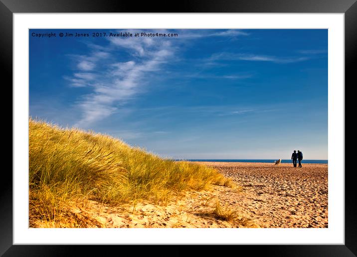 Sunshine at Druridge Bay Framed Mounted Print by Jim Jones