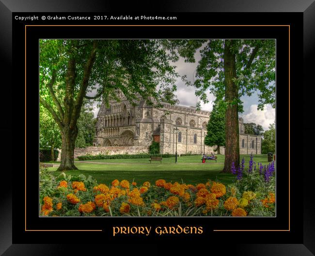 Priory Gardens, Dunstable Framed Print by Graham Custance