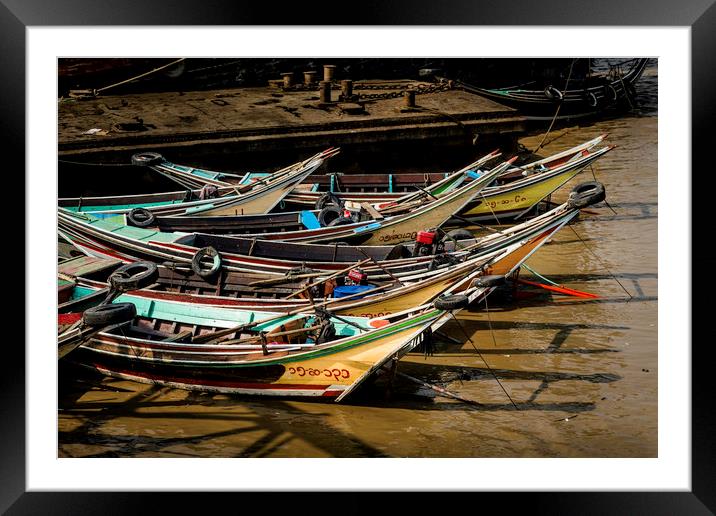 Fishing Boats Framed Mounted Print by David Portwain