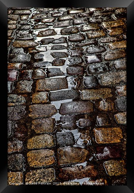 Cobblestones Framed Print by David Portwain