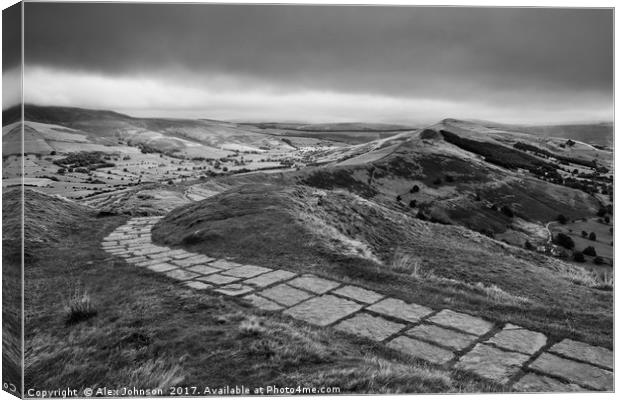 Mam Tor and The Great Ridge Canvas Print by Alex Johnson
