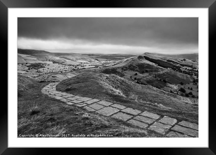 Mam Tor and The Great Ridge Framed Mounted Print by Alex Johnson