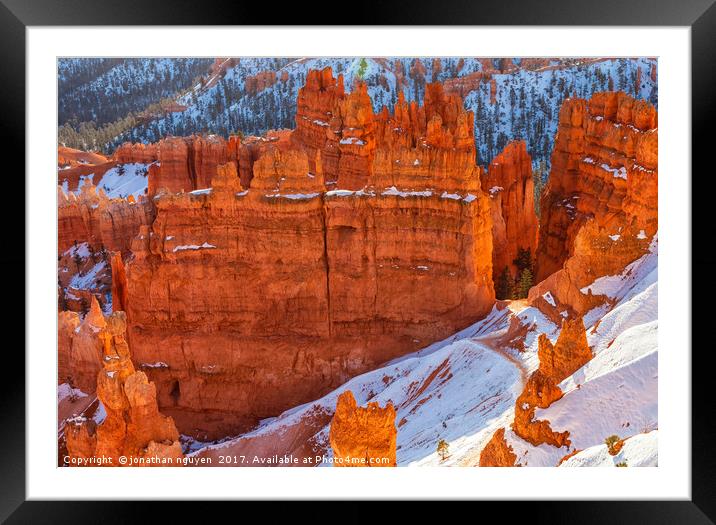 Hoodoo Castle Framed Mounted Print by jonathan nguyen