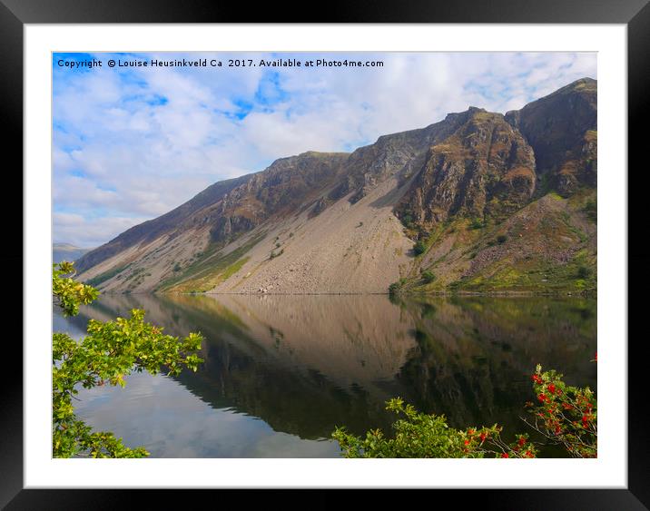 Wastwater Screes, Lake District, Cumbria Framed Mounted Print by Louise Heusinkveld