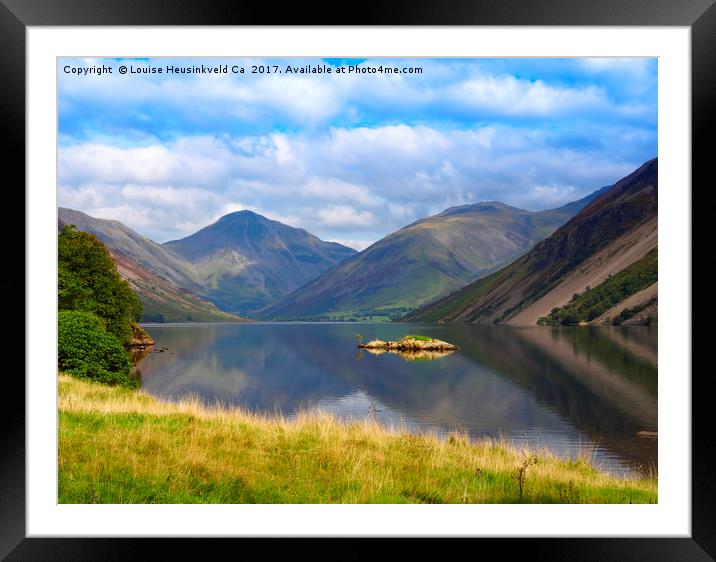 Wast Water with Great Gable and Lingmell, Lake Dis Framed Mounted Print by Louise Heusinkveld