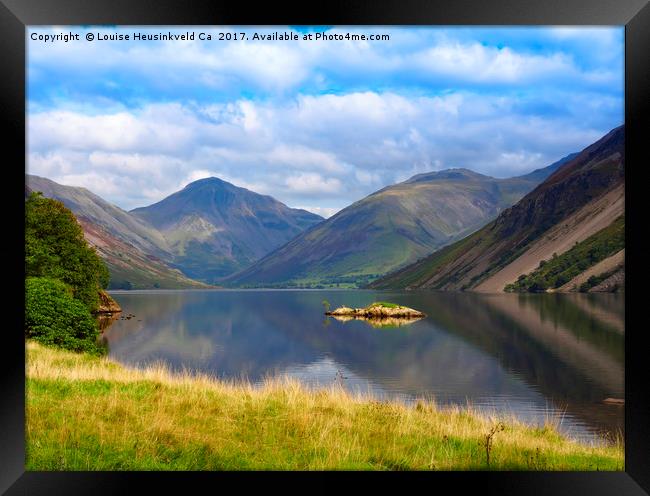 Wast Water with Great Gable and Lingmell, Lake Dis Framed Print by Louise Heusinkveld