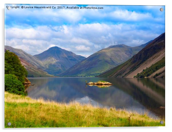Wast Water with Great Gable and Lingmell, Lake Dis Acrylic by Louise Heusinkveld