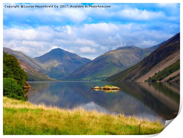 Wast Water with Great Gable and Lingmell, Lake Dis Print by Louise Heusinkveld