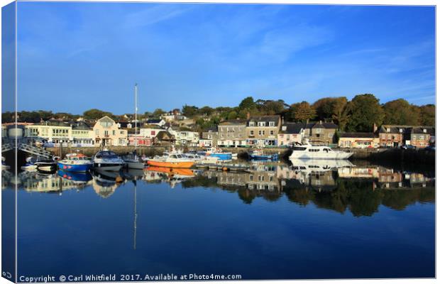 Padstow Harbour in Cornwall, England. Canvas Print by Carl Whitfield