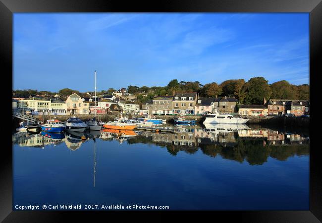 Padstow Harbour in Cornwall, England. Framed Print by Carl Whitfield