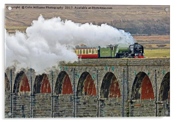 Tornado At The Ribblehead Viaduct - 2 Acrylic by Colin Williams Photography