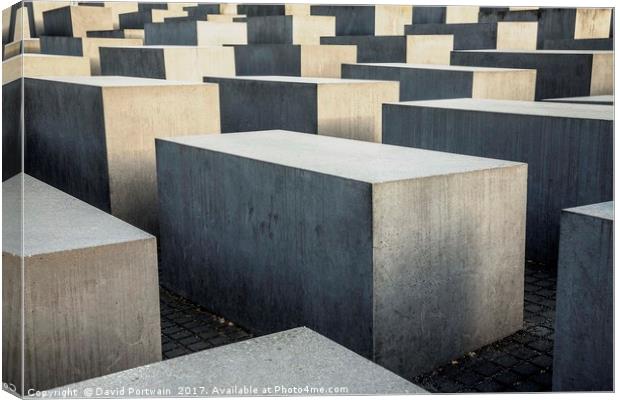 Holocaust Memorial, Berlin Canvas Print by David Portwain
